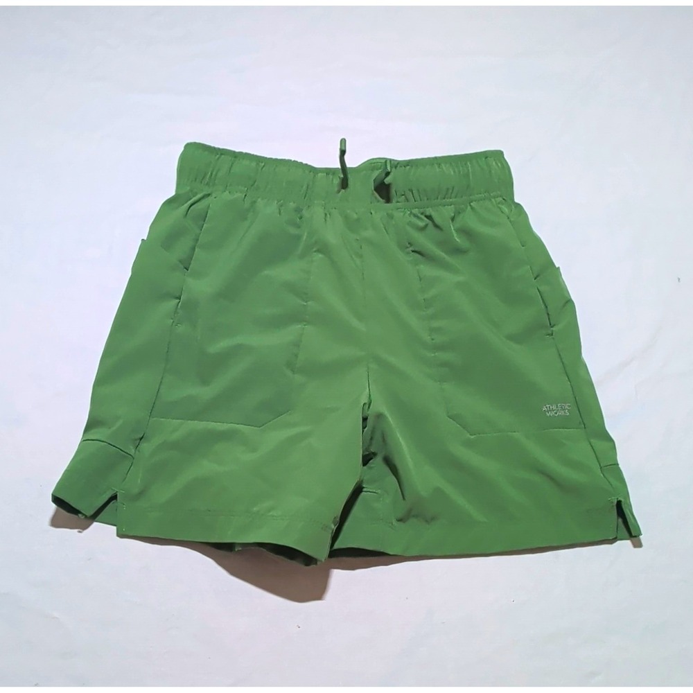 Athletic Works Womens Green Ripstop Active Shorts Size L 10-12 Drawstring